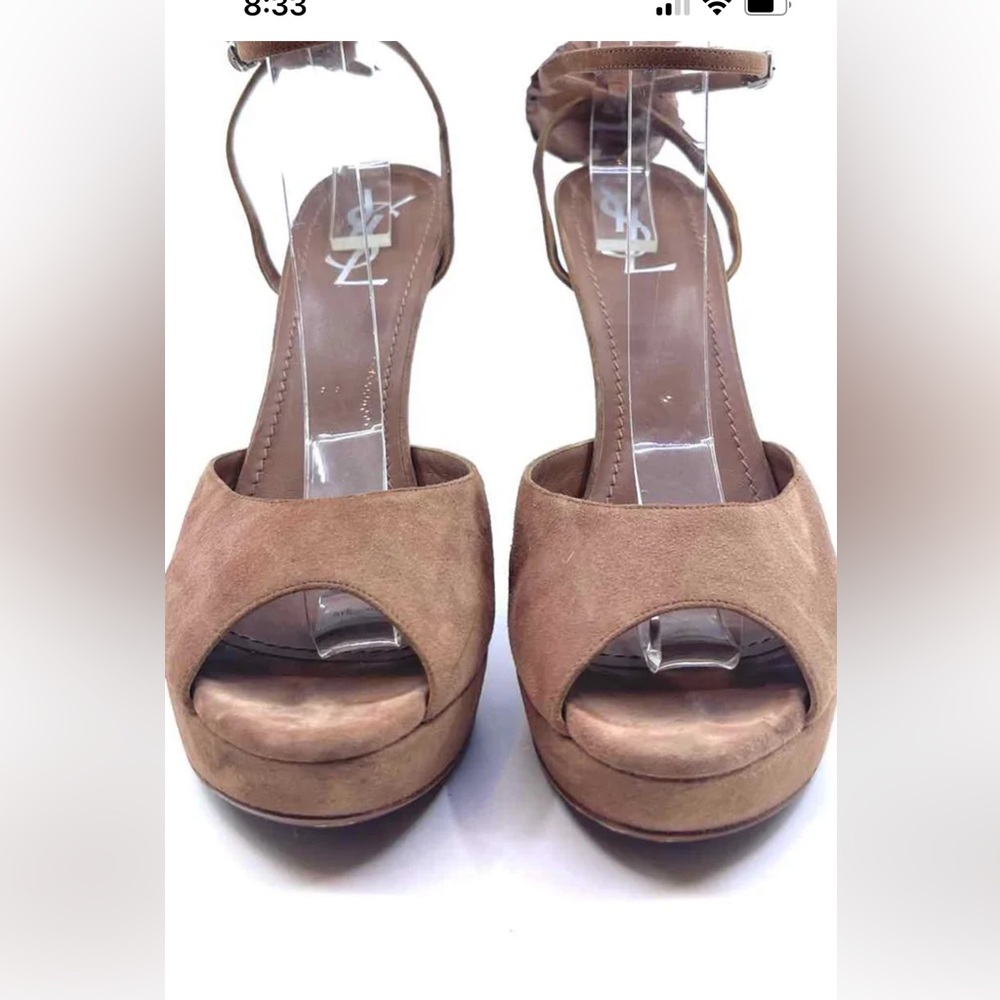 Ysl suede pumps.  Cool heel sz 6